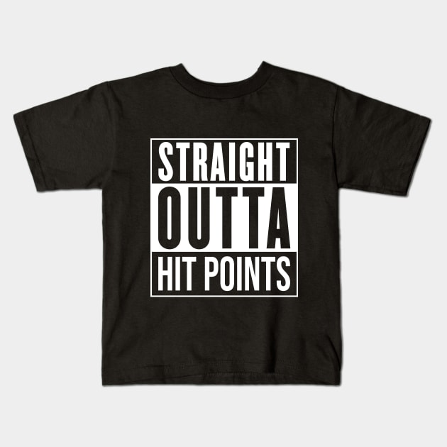 Straight Outta Hit Points Kids T-Shirt by LeftField